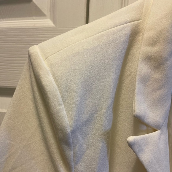 White- Long Sleeve Button Up Dress- Women Small - Picture 5 of 7